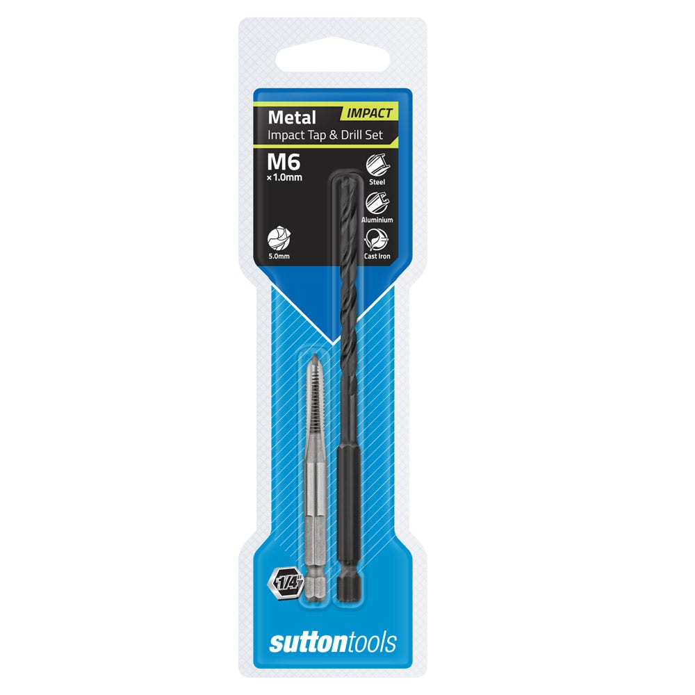 SUTTON M6 1/4inch Hex Impact Tap & Drill Set M1050600