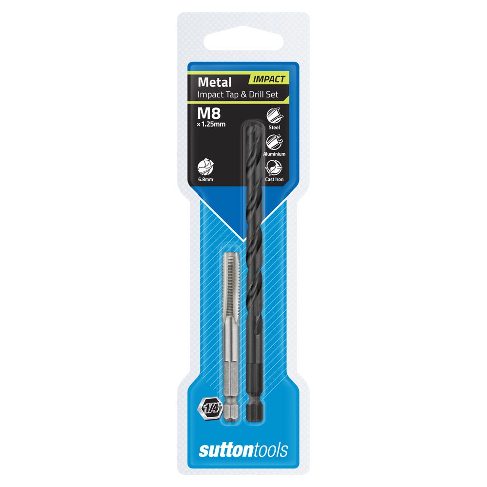 SUTTON M8 1/4inch Hex Impact Tap & Drill Set M1050800