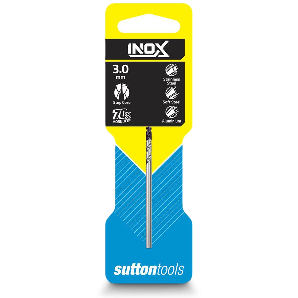 SUTTON 3.0 X 61MM HSS-TIAIN JOBBER DRILL BIT FOR STAINLESS - INOX