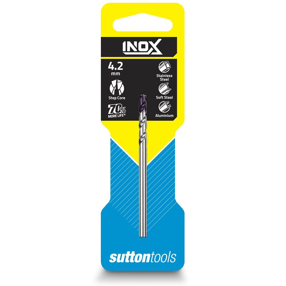 SUTTON 4.2 X 75MM HSS-TIAIN JOBBER DRILL BIT FOR STAINLESS - INOX