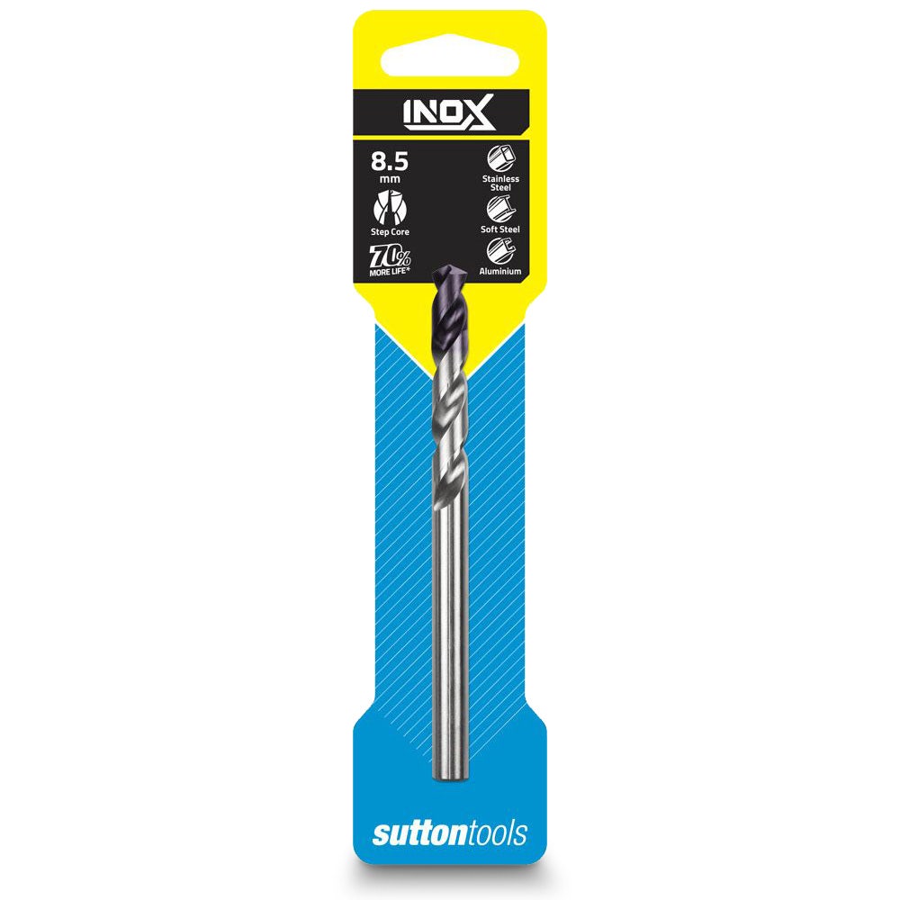 SUTTON 8.5 X 117MM HSS-TIAIN JOBBER DRILL BIT FOR STAINLESS - INOX
