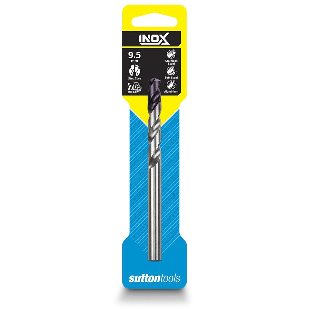 SUTTON 9.5 X 125MM HSS-TIAIN JOBBER DRILL BIT FOR STAINLESS - INOX