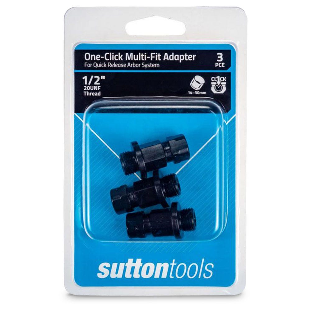 SUTTON QUICK RELEASE HOLESAW ADAPTOR KIT - SUITS 14-30MM HOLESAWS - 3 PIECE