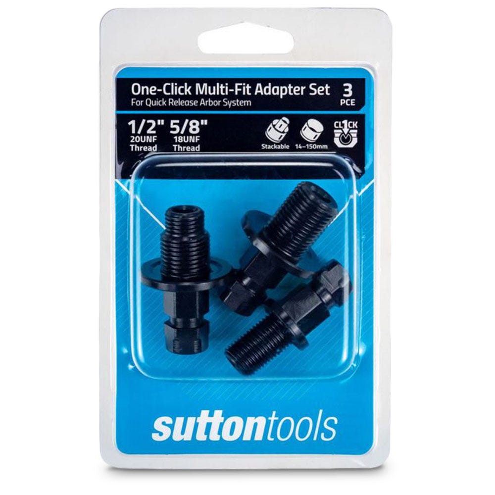 SUTTON QUICK RELEASE HOLESAW ADAPTOR KIT - SUITS 14-152MM HOLESAWS - 3 PIECE