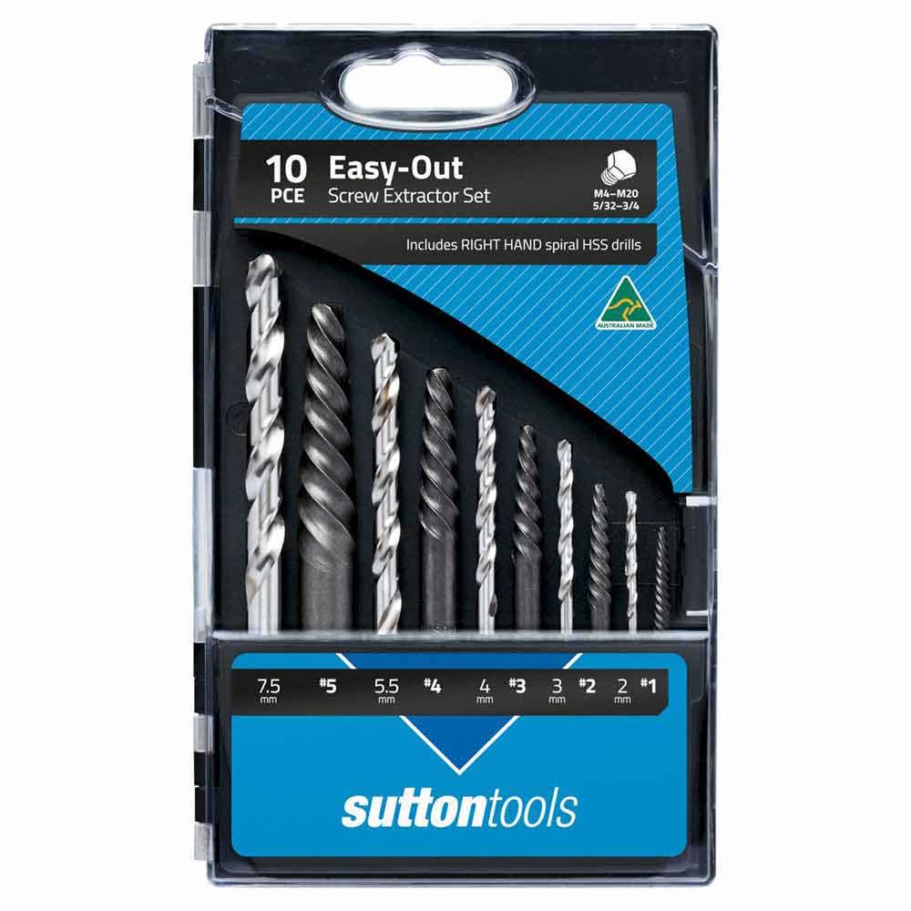 SUTTON #1-5 S20L EXTRACTOR SCREW BIT SET - 10 PIECE M603S20L