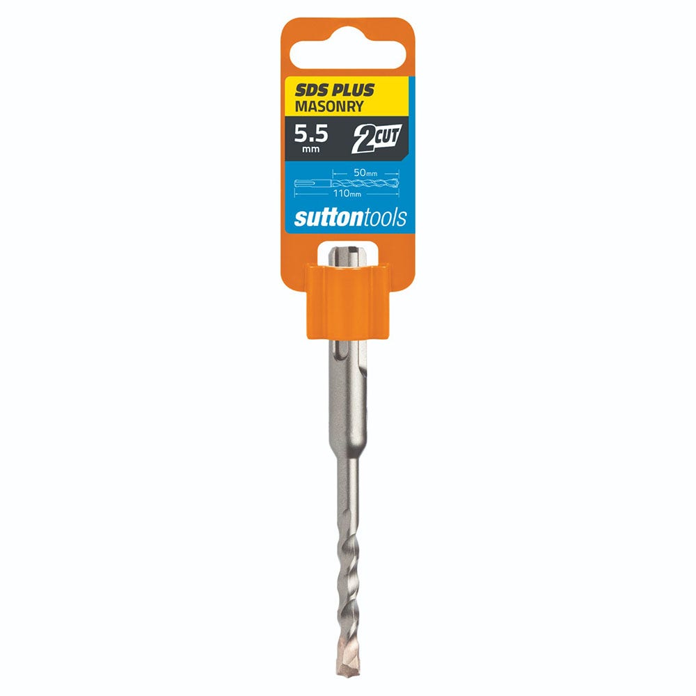 SUTTON 5.5X110MM 2-CUT SDS PLUS TCT MASONRY DRILL BIT D6120550
