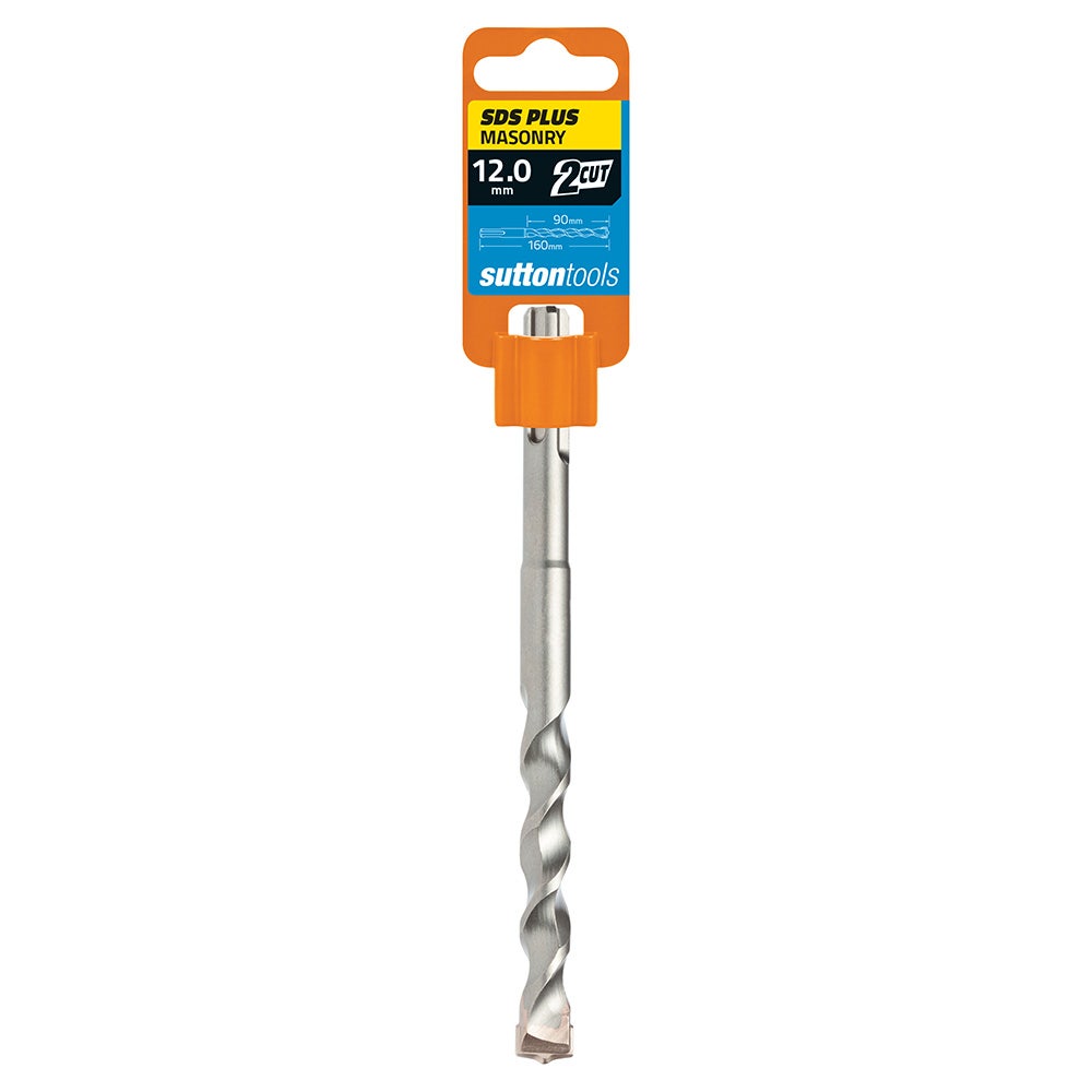 SUTTON 12.0X160MM 2-CUT SDS PLUS TCT MASONRY DRILL BIT D6131200