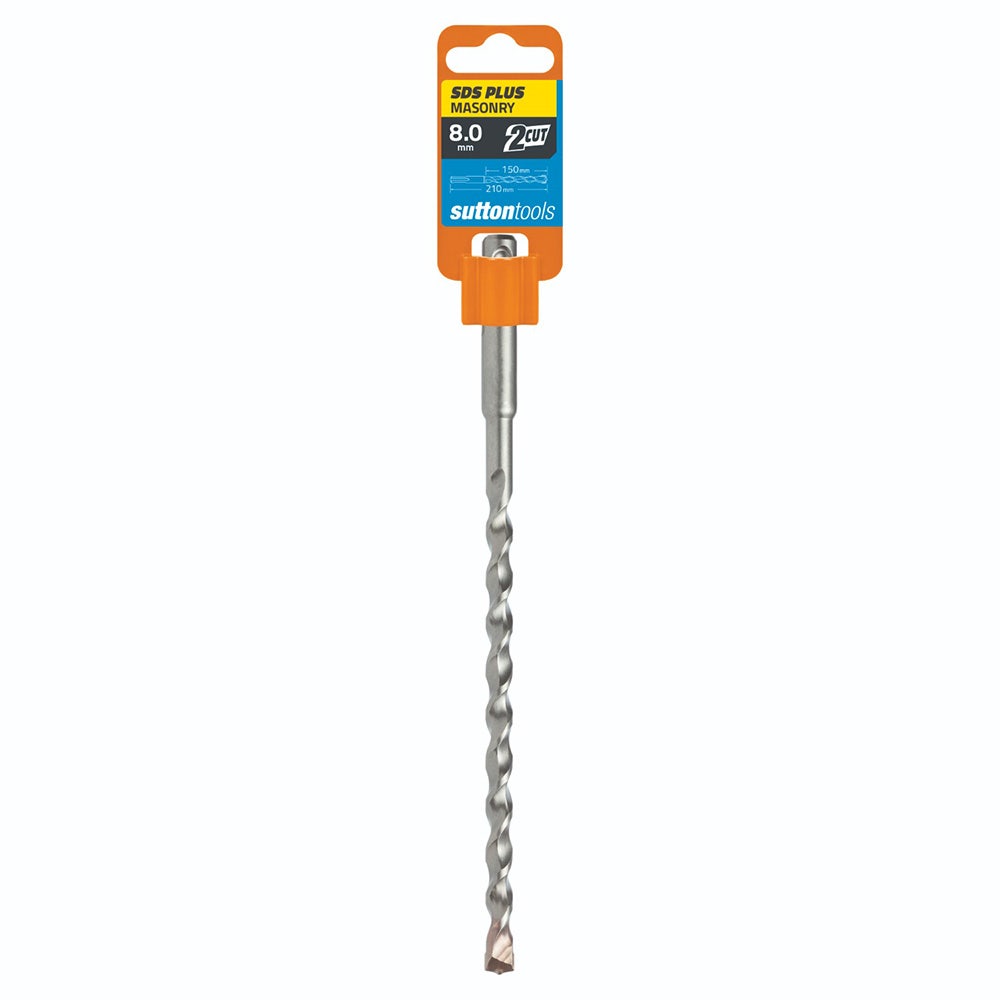 SUTTON 8.0X210MM 2-CUT SDS PLUS TCT MASONRY DRILL BIT D6140800