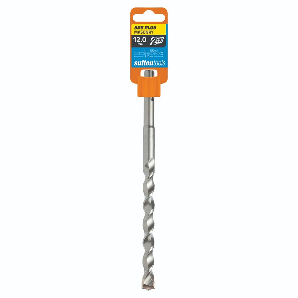 SUTTON 12.0X210MM 2-CUT SDS PLUS TCT MASONRY DRILL BIT D6141200