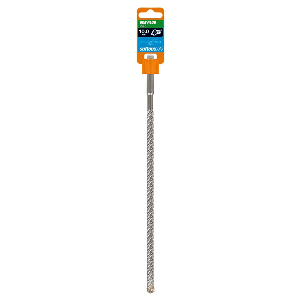 SUTTON 10X310MM 4-CUT REO SDS PLUS TCT MASONRY DRILL BIT D6351000