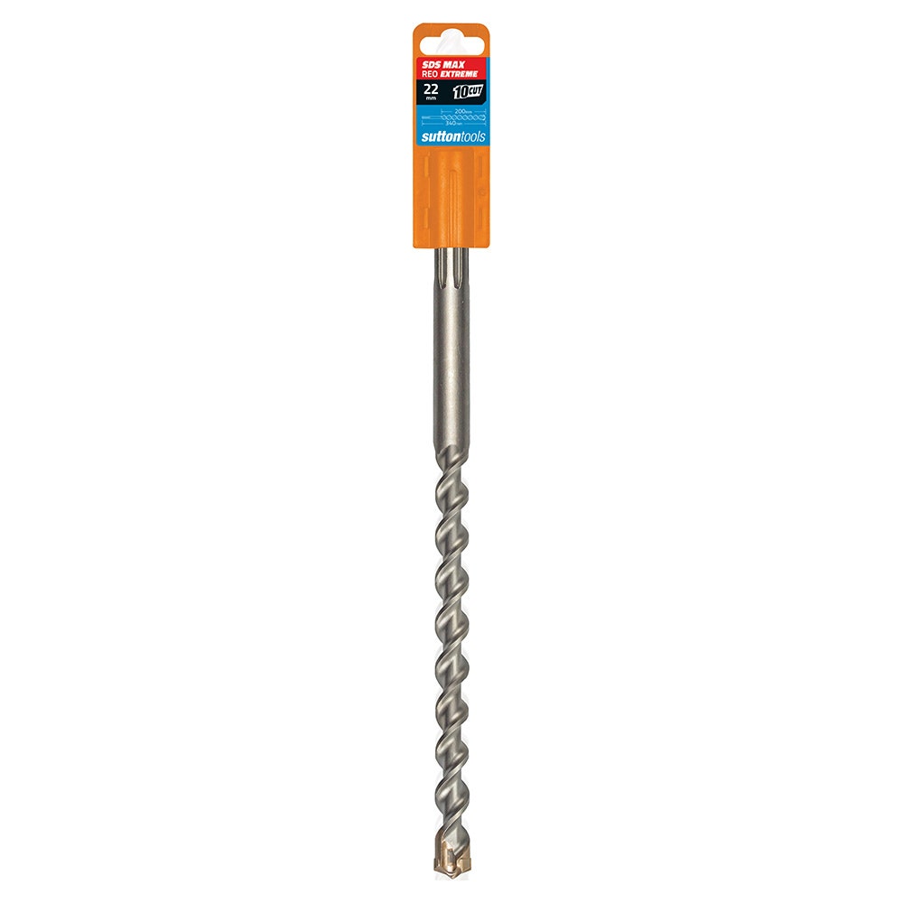 SUTTON 22X340MM 4-CUT EXTREME SDS-MAX TCT MASONRY DRILL BIT D6442200