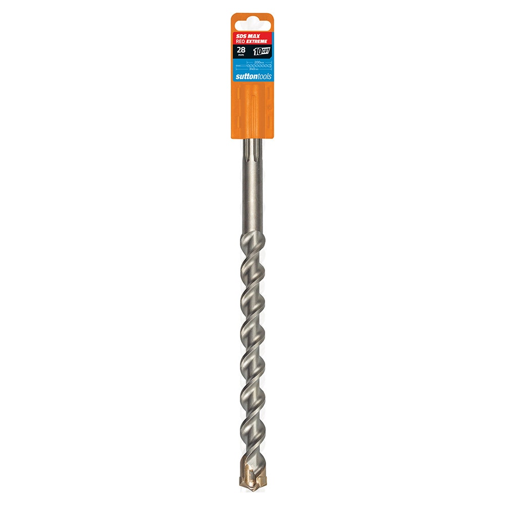 SUTTON 28X340MM 4-CUT EXTREME SDS-MAX TCT MASONRY DRILL BIT D6442800