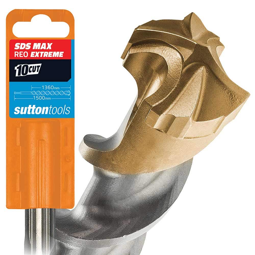 SUTTON 25X1500MM 4-CUT EXTREME SDS-MAX TCT MASONRY DRILL BIT D6492500