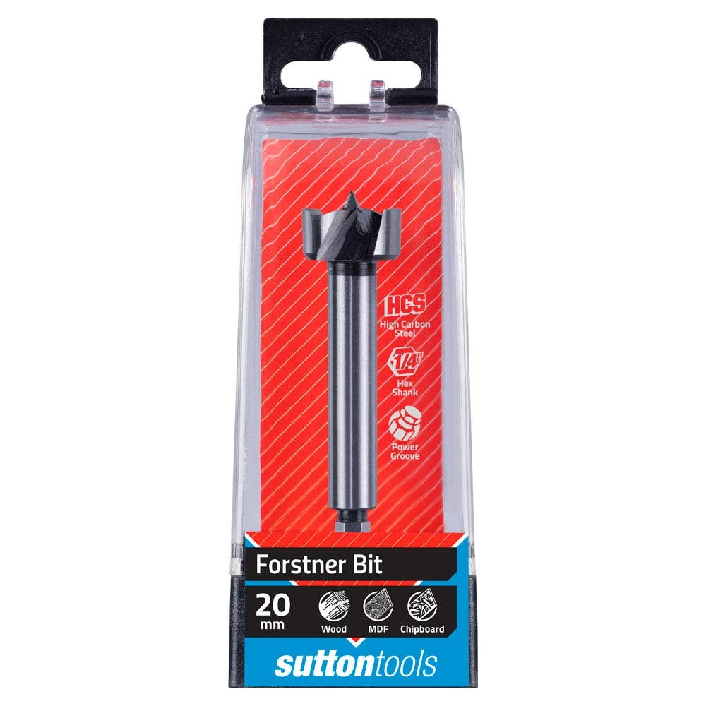SUTTON 20MM 1/4HX HSS FORSTNER WOOD DRILL BIT D5230200