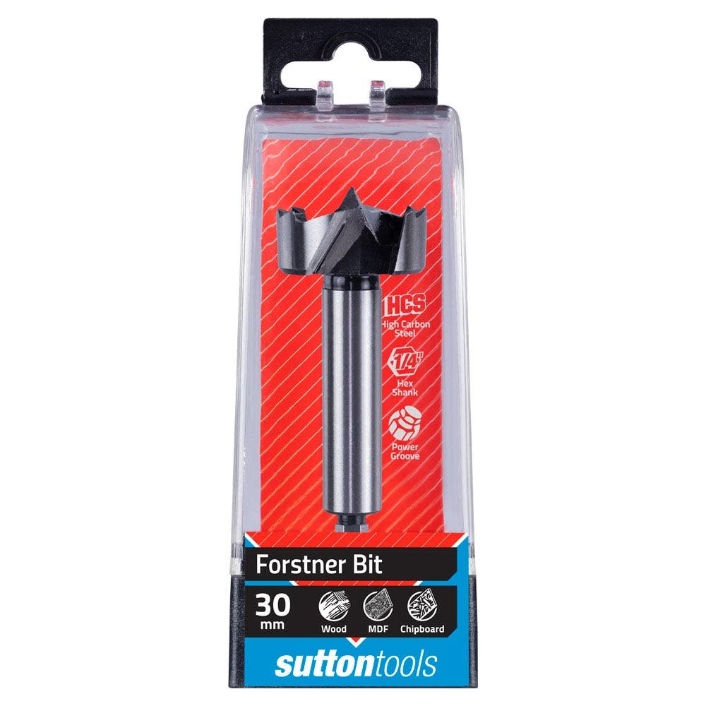 SUTTON 30MM 1/4HX HSS FORSTNER WOOD DRILL BIT D5230300