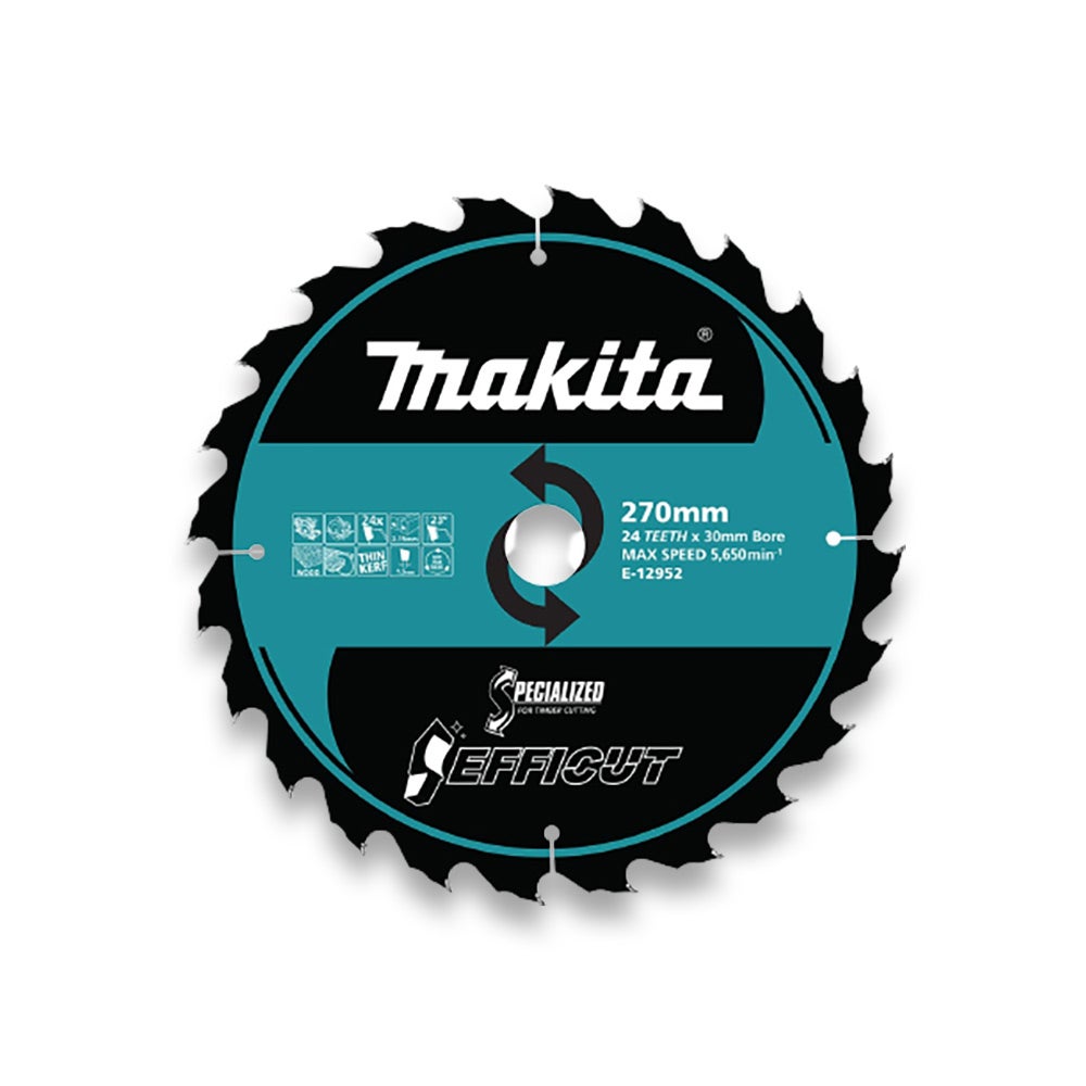 Makita Efficut Wood Tct Saw Blade 270Mm X 30 X 24T E-12952