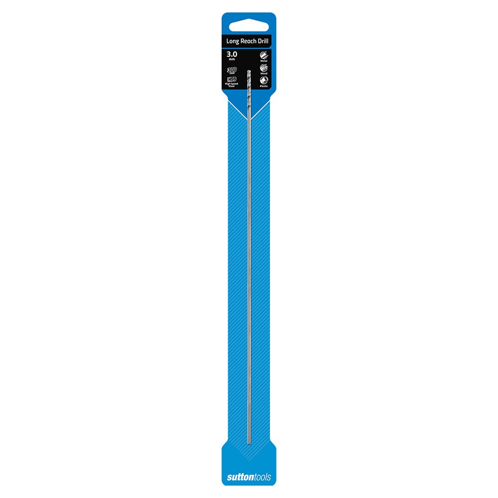 SUTTON 3.00 X 300MM METAL DRILL BIT EXTRA LONG HSS D2170300