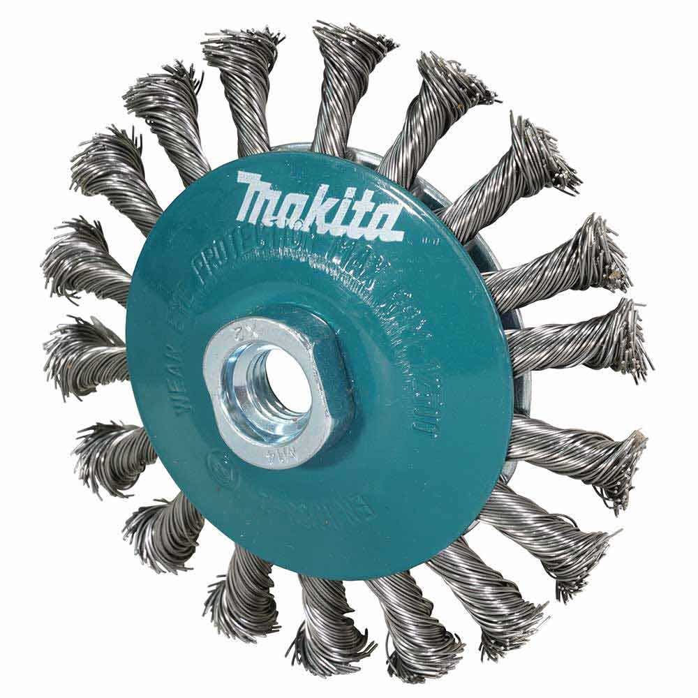 Makita S/STEEL BEVEL BRUSH KNOT 115mm x M14 - 2 D-77584