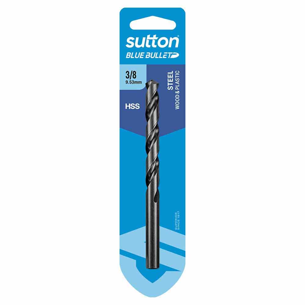 SUTTON 3/8INCH X 133MM HSS BLUE BULLET CARD JOBBER METAL DRILL BIT D102H0953