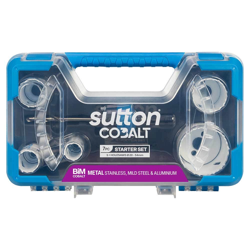 SUTTON 20-54MM STARTER BI-METAL HOLESAW SET - METAL/WOOD - 7 PIECE H125SS07A