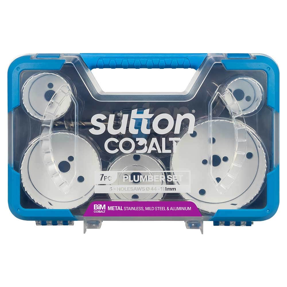 SUTTON 44-111MM PLUMBER BI-METAL HOLESAW SET - METAL/WOOD - 7 PIECE H125SP07A