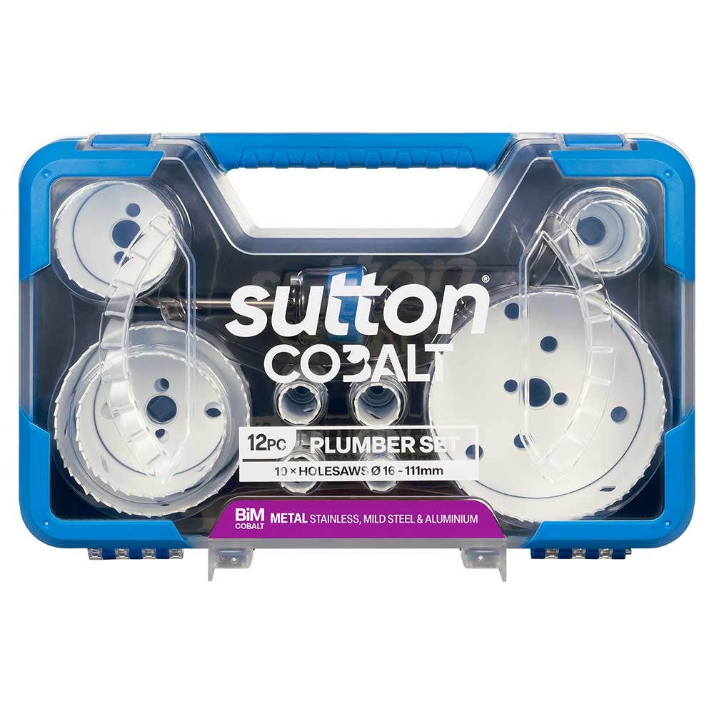 SUTTON 16-111MM PLUMBER PRO BI-METAL HOLESAW SET - METAL/WOOD - 12 PIECE H125SP12A