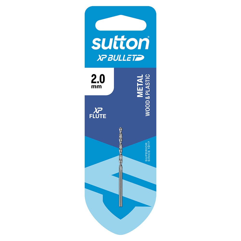 SUTTON 2MM X 49MM HSS BRIGHT XTREME PRECISION - XP BULLET JOBBER DRILL BIT D220H0200