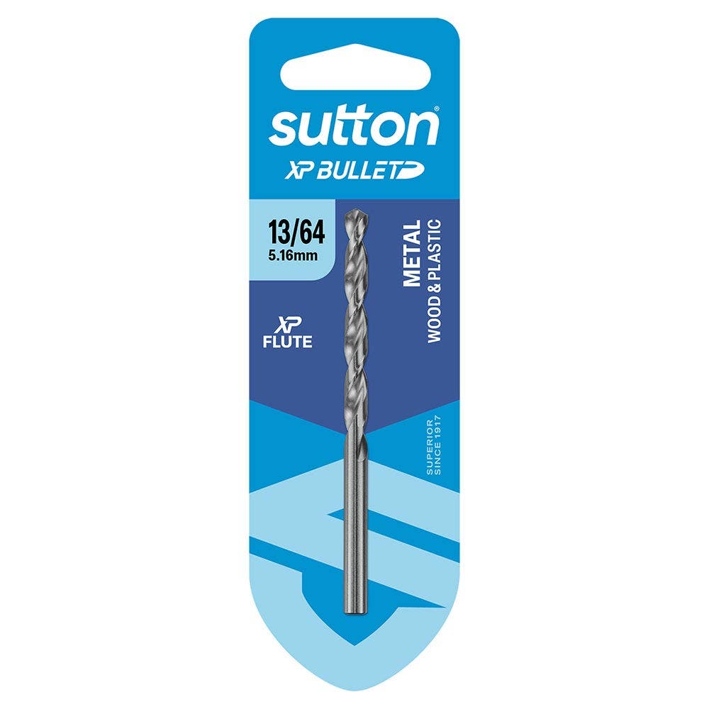 SUTTON 13/64" X 86MM HSS BRIGHT XTREME PRECISION - XP BULLET JOBBER DRILL BIT D220H0516