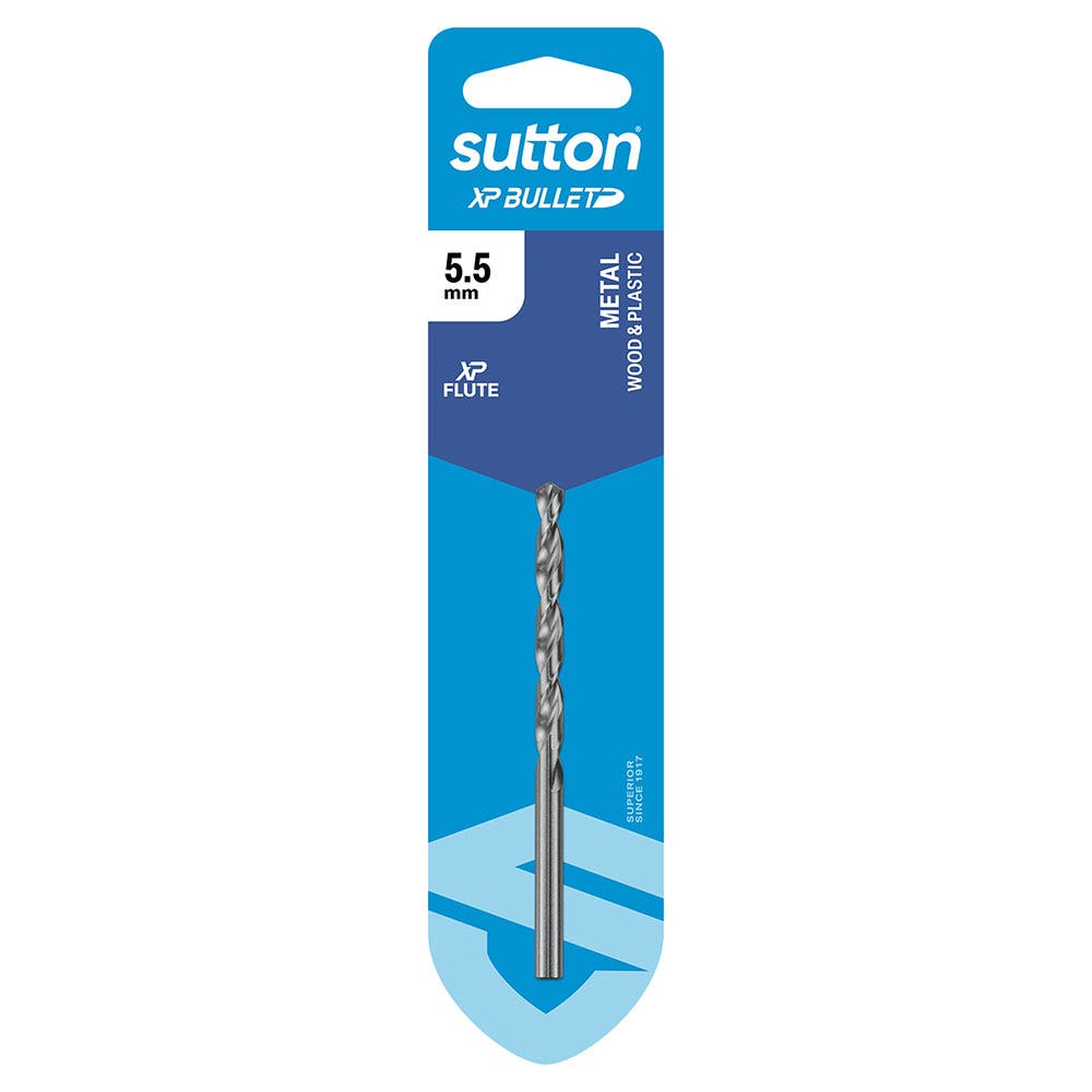 SUTTON 5.5MM X 93MM HSS BRIGHT XTREME PRECISION - XP BULLET JOBBER DRILL BIT D220H0550