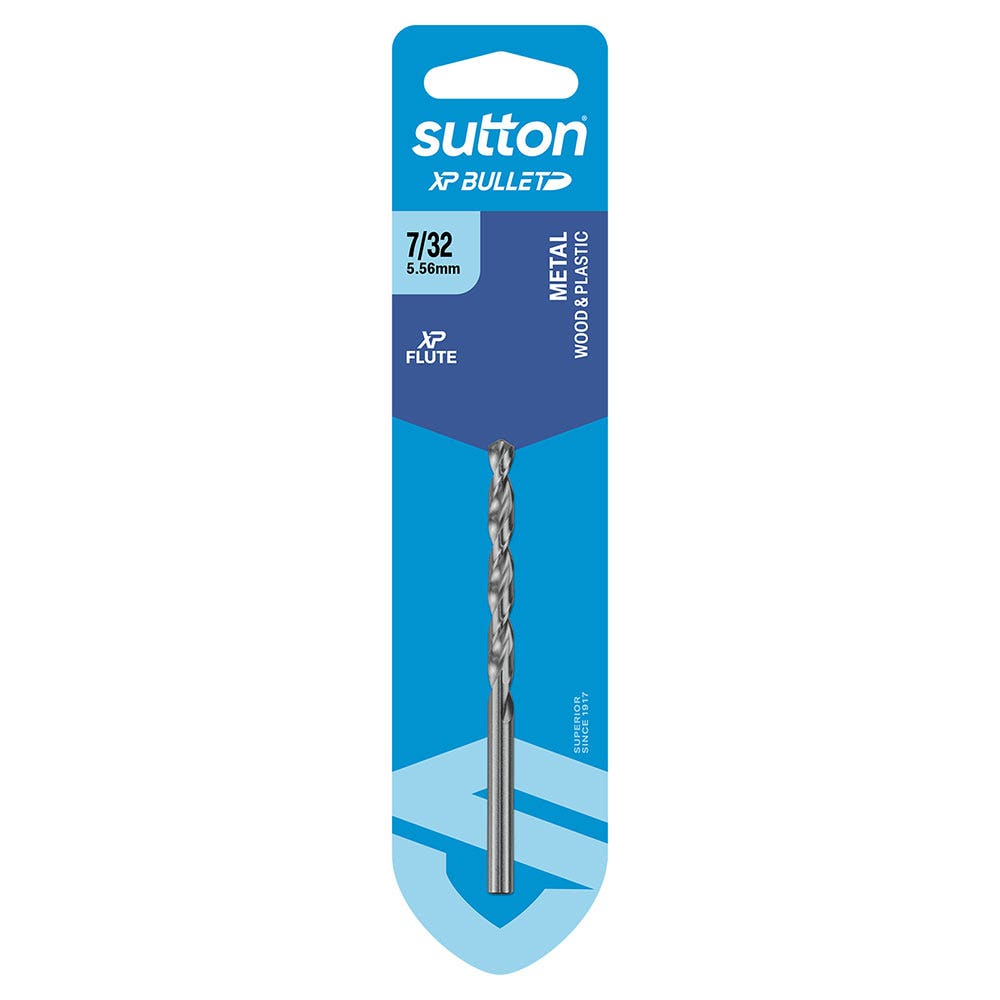 SUTTON 7/32" X 93MM HSS BRIGHT XTREME PRECISION - XP BULLET JOBBER DRILL BIT D220H0556