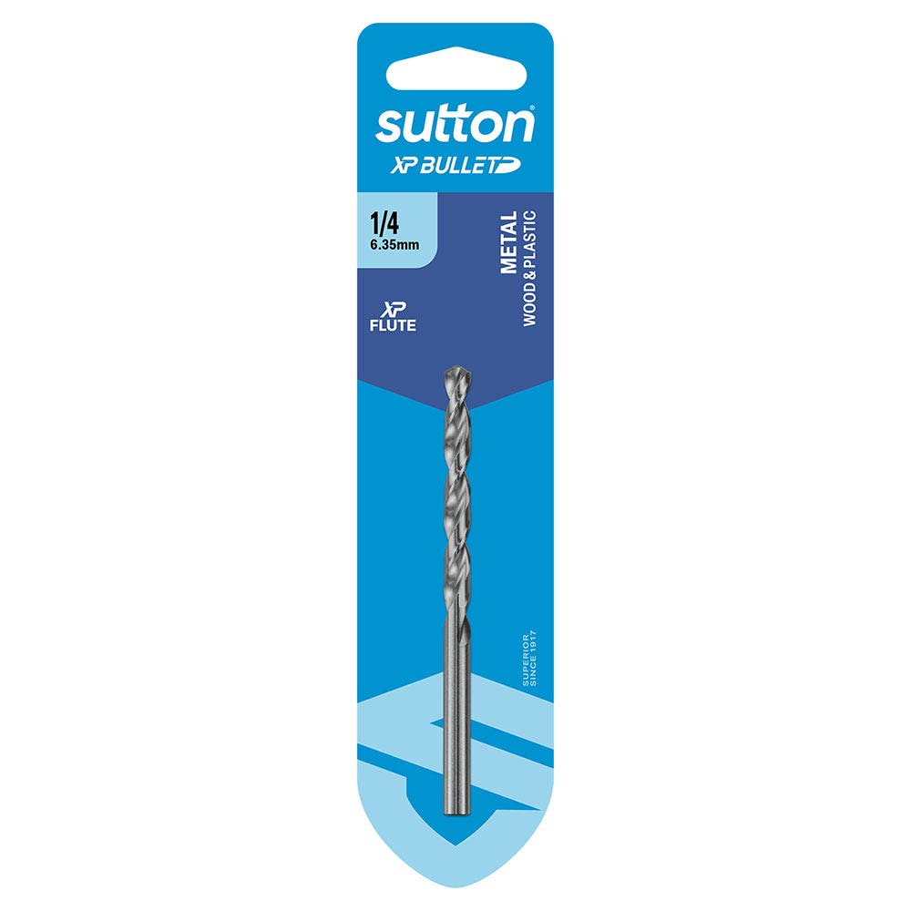 SUTTON 1/4" X 101MM HSS BRIGHT XTREME PRECISION - XP BULLET JOBBER DRILL BIT D220H0635