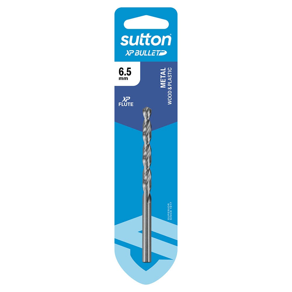 SUTTON 6.5MM X 101MM HSS BRIGHT XTREME PRECISION - XP BULLET JOBBER DRILL BIT D220H0650