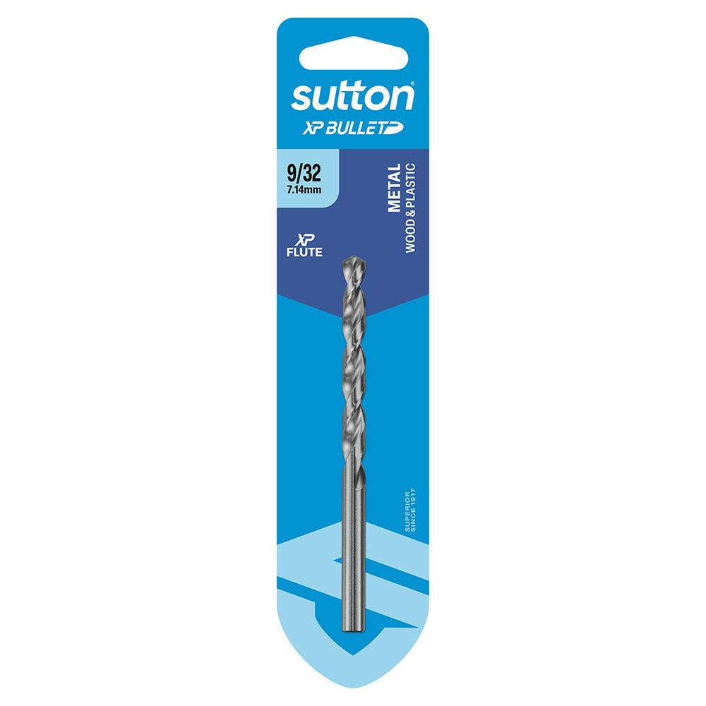 SUTTON 9/32" X 109MM HSS BRIGHT XTREME PRECISION - XP BULLET JOBBER DRILL BIT D220H0714