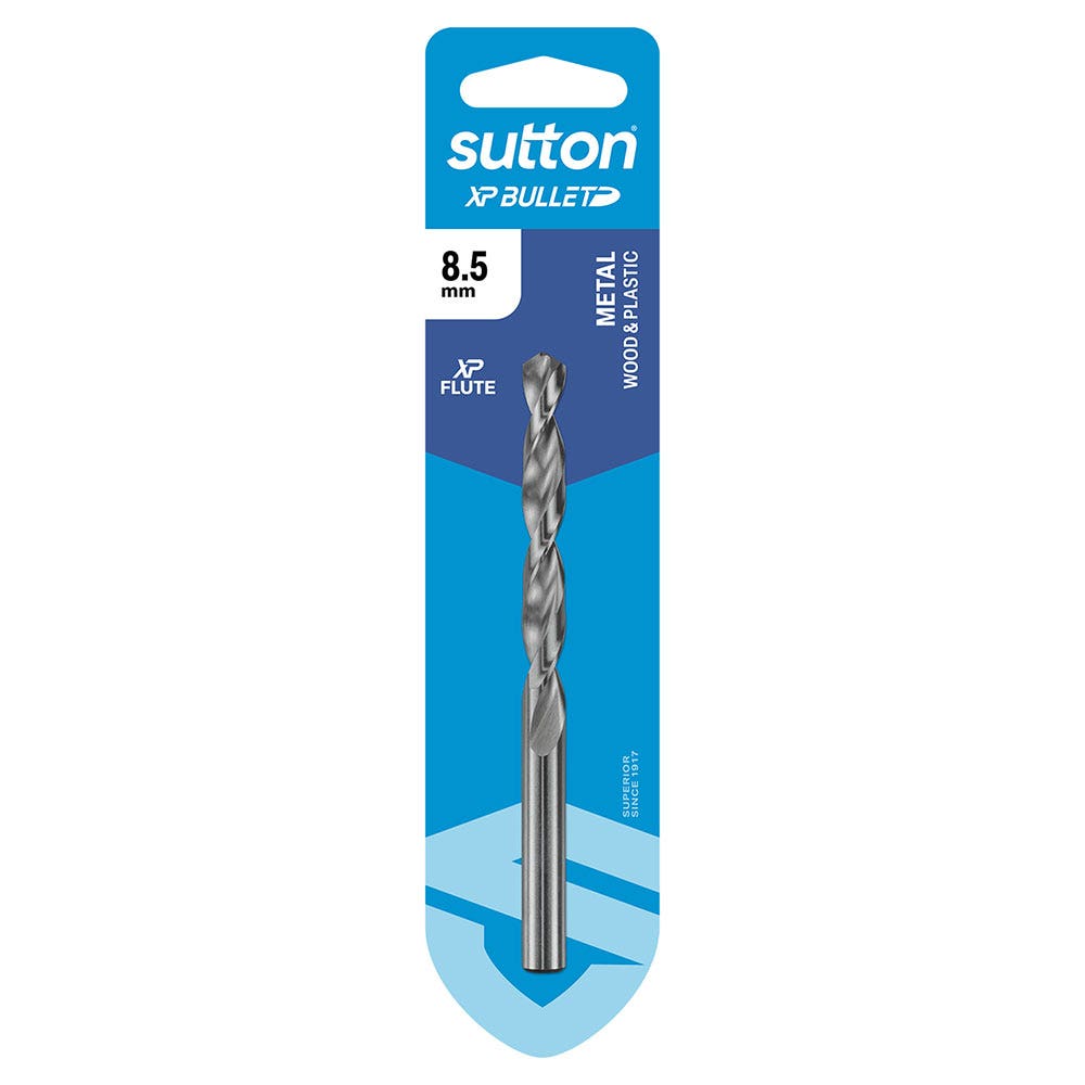 SUTTON 8.5MM X 117MM HSS BRIGHT XTREME PRECISION - XP BULLET JOBBER DRILL BIT D220H0850