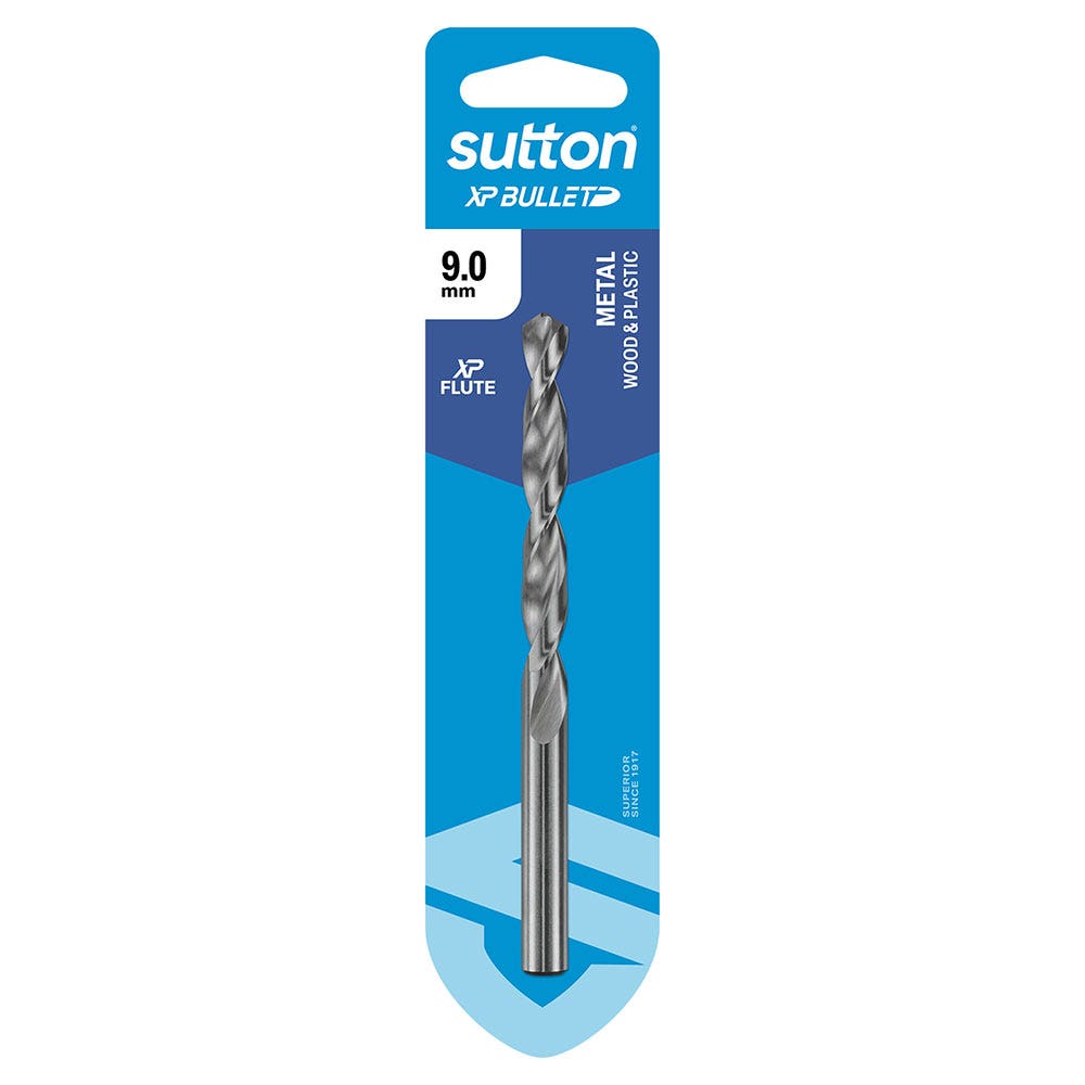 SUTTON 9MM X 125MM HSS BRIGHT XTREME PRECISION - XP BULLET JOBBER DRILL BIT D220H0900