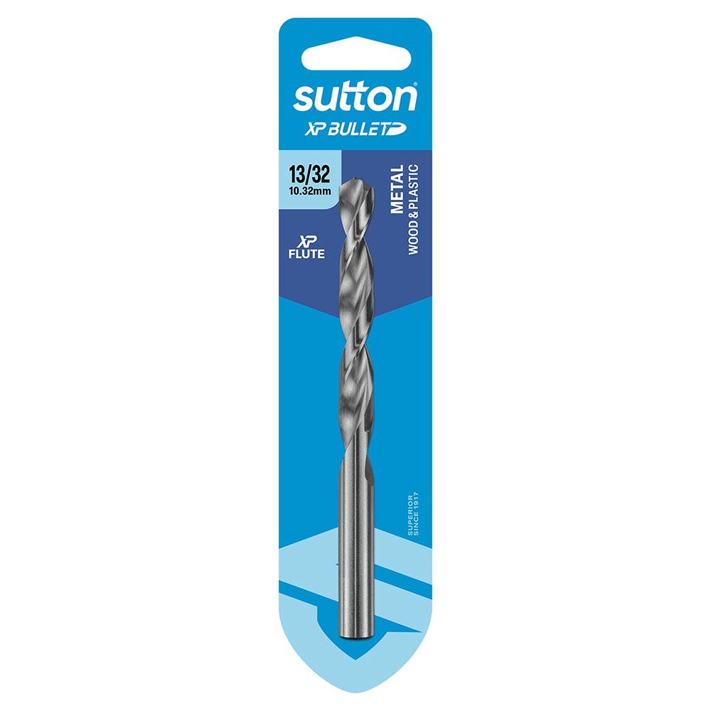 SUTTON 13/32" X 133MM HSS BRIGHT XTREME PRECISION - XP BULLET JOBBER DRILL BIT D220H1032