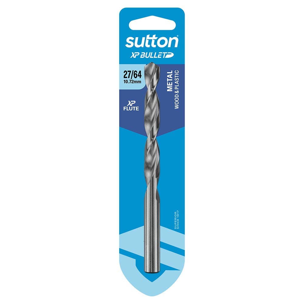 SUTTON 27/64" X 142MM HSS BRIGHT XTREME PRECISION - XP BULLET JOBBER DRILL BIT D220H1072