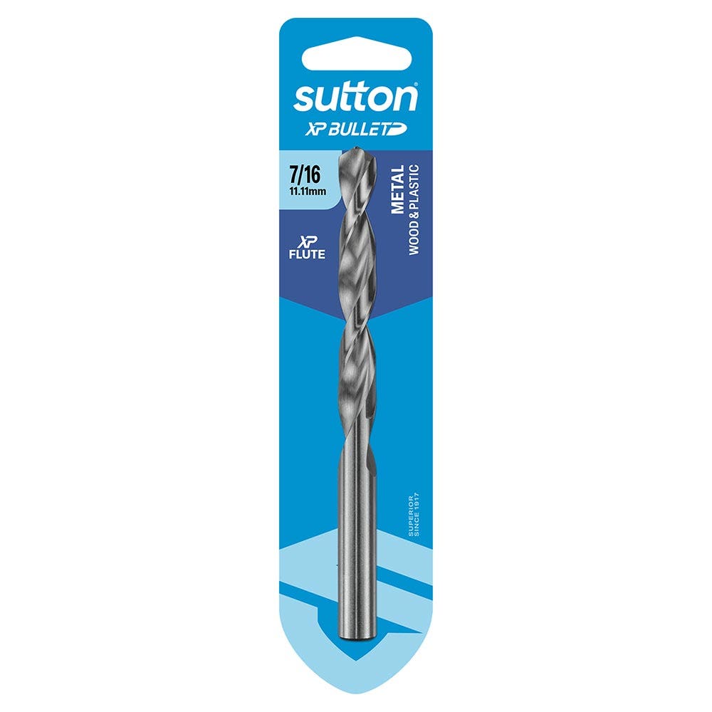 SUTTON 7/16" X 142MM HSS BRIGHT XTREME PRECISION - XP BULLET JOBBER DRILL BIT D220H1111