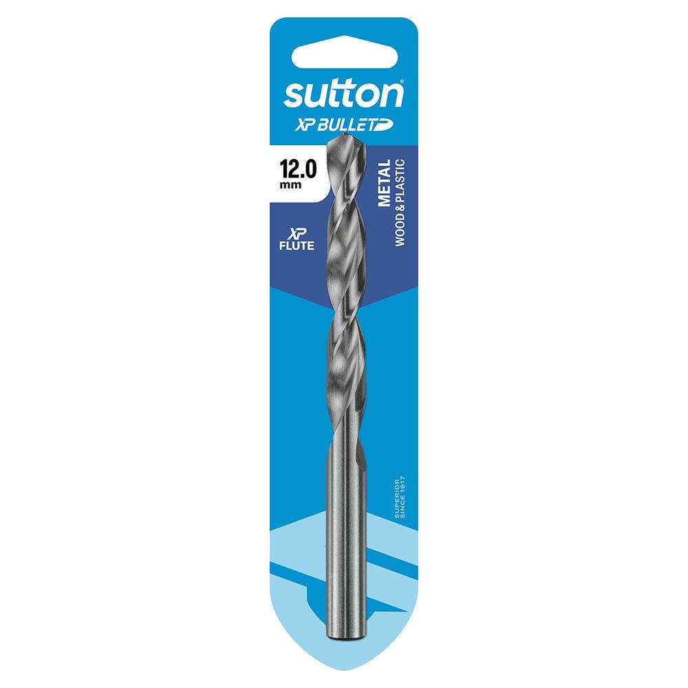 SUTTON 12MM X 151MM HSS BRIGHT XTREME PRECISION - XP BULLET JOBBER DRILL BIT D220H1200