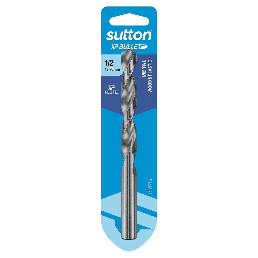 SUTTON 1/2" X 151MM HSS BRIGHT XTREME PRECISION - XP BULLET JOBBER DRILL BIT D220H1269
