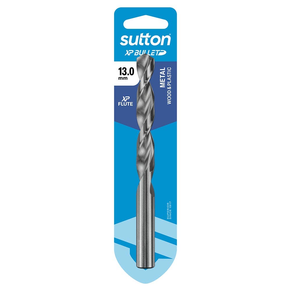 SUTTON 13MM X 151MM HSS BRIGHT XTREME PRECISION - XP BULLET JOBBER DRILL BIT D220H1300