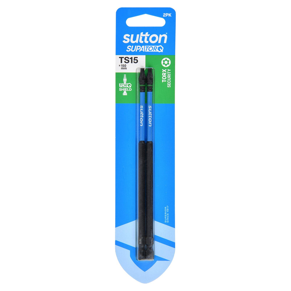 SUTTON SUPATORQ TS15X150mm Torx Security Screwdriver Bit - 2 Piece S214H02G15