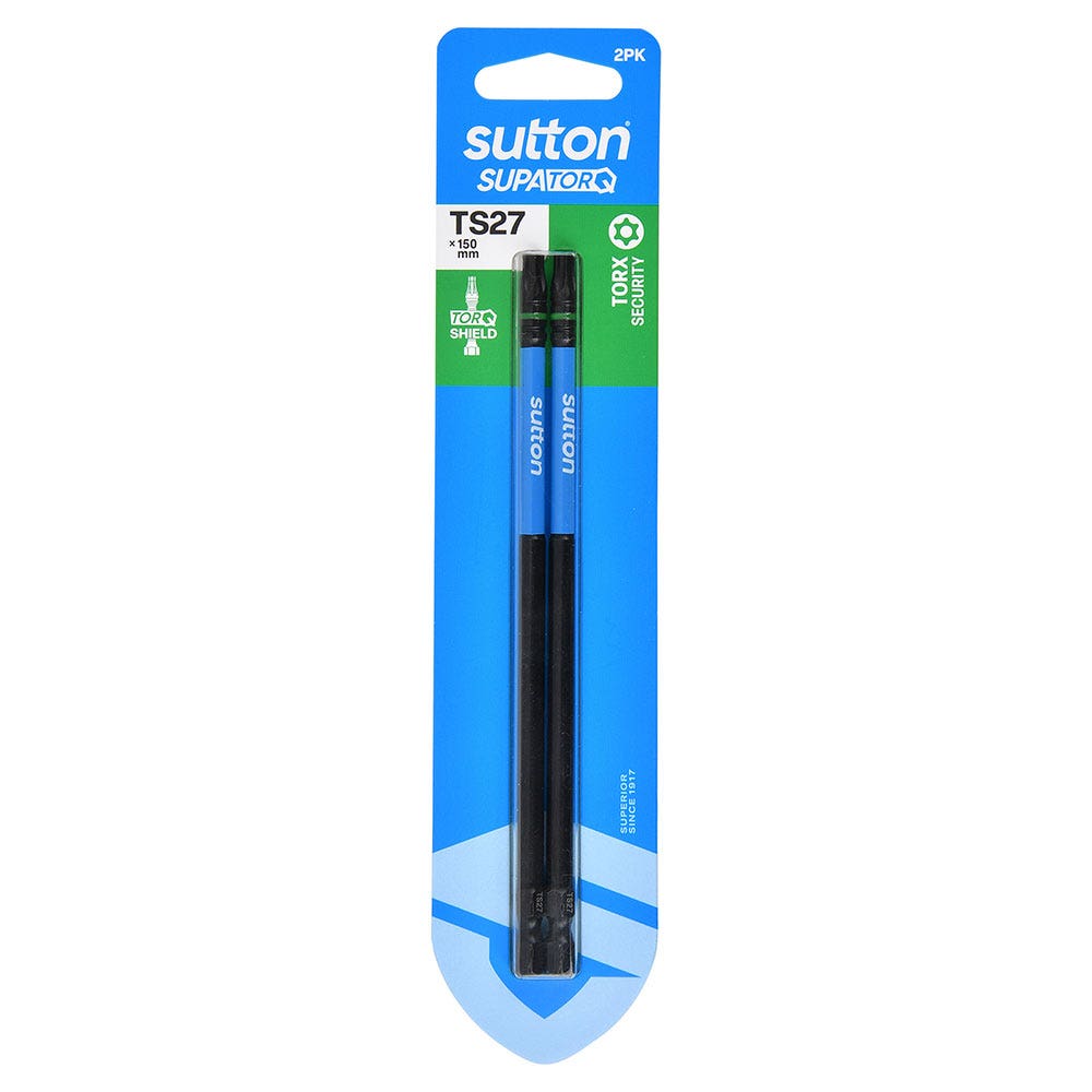 SUTTON SUPATORQ TS27 x 150mm Torx Security Screwdriver Bit - 2 Piece S214H02G27