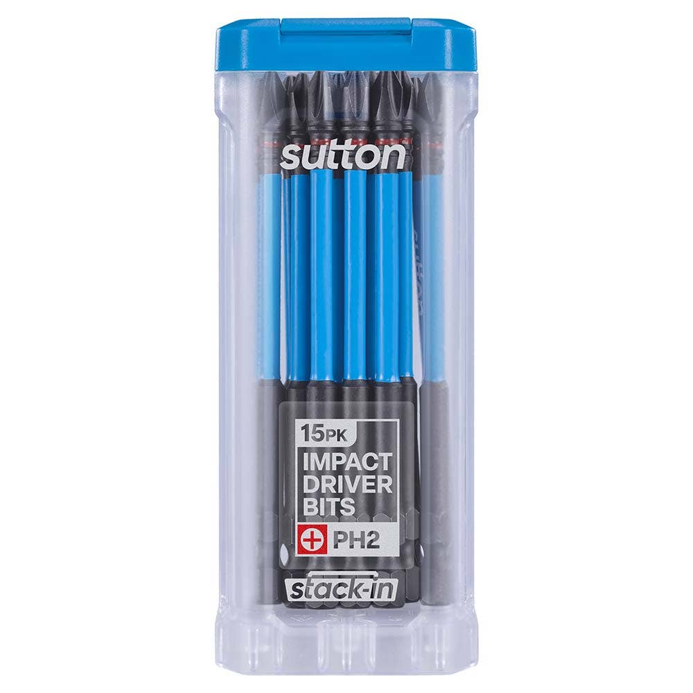 SUTTON SUPATORQ PHILLIPS PH2X100MM SCREWDRIVER BIT S200 STACK-IN - 15 PIECE S200T15E02
