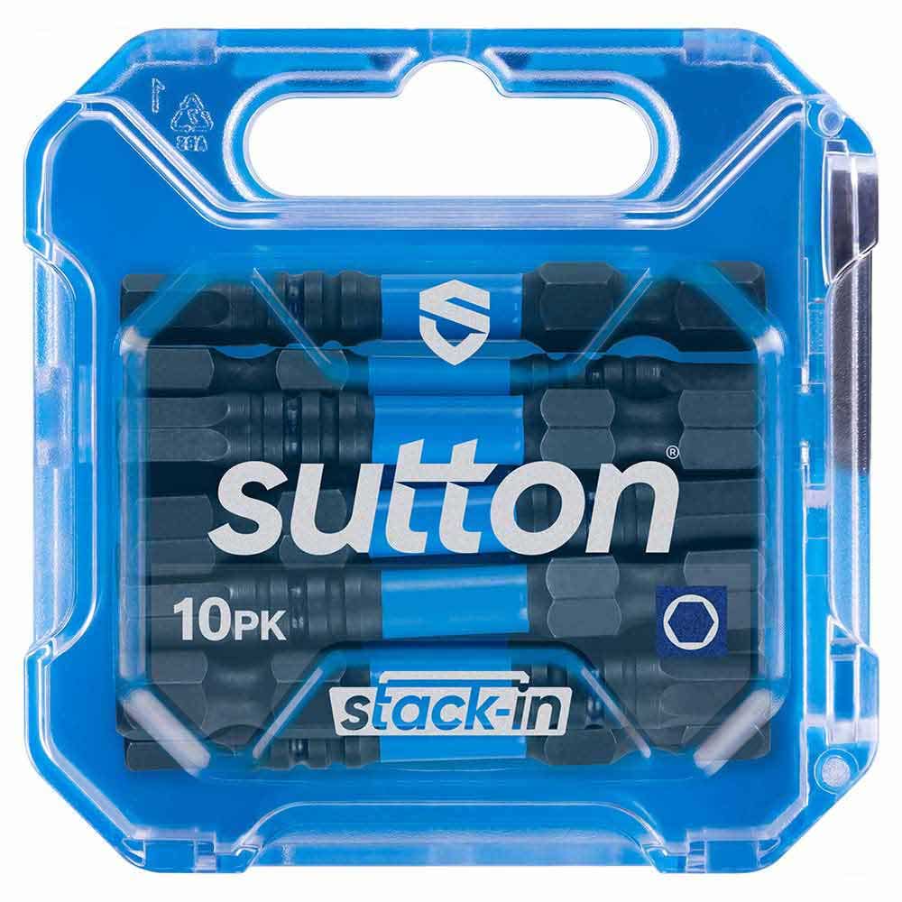 SUTTON SUPATORQ HEX HX5X50MM SCREWDRIVER BIT S206 STACK-IN - 10 PIECE S206T10B05