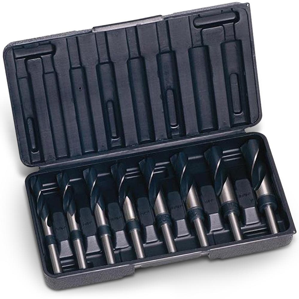 SUTTON 9/16-1INCH IMPERIAL HSS-BLUE REDUCED SHANK METAL DRILL BIT SET - 8 PIECE