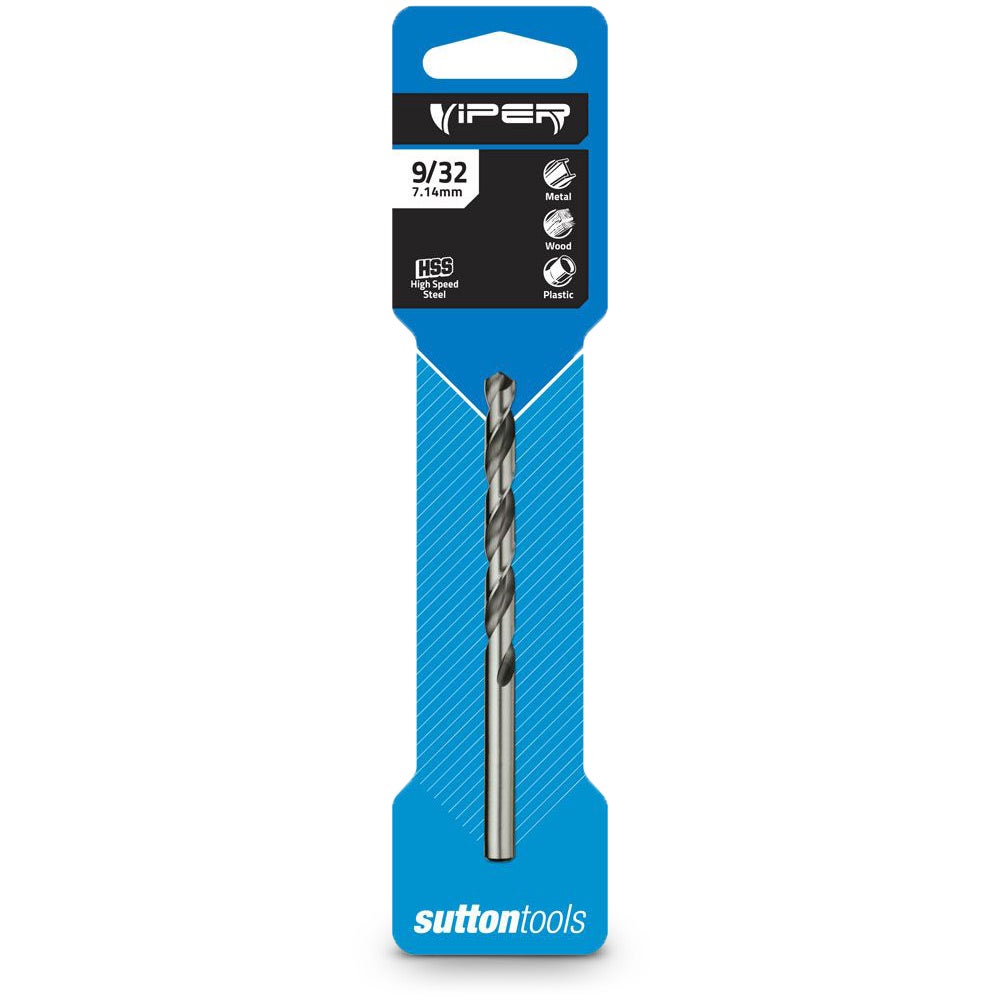 SUTTON 9/32INCH X 108MM HSS-BRIGHT JOBBER DRILL BIT - VIPER D1050714