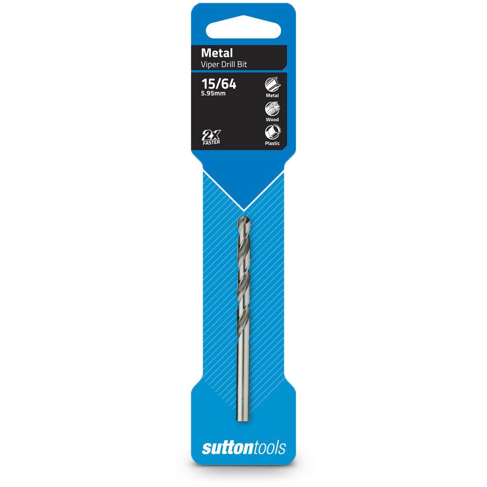 SUTTON 15/64INCH X 98MM HSS-BRIGHT JOBBER DRILL BIT - VIPER D1050595