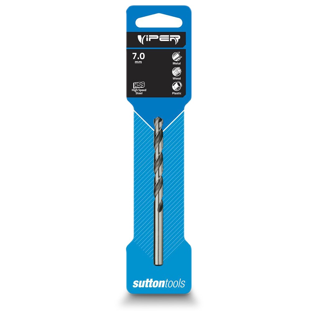 SUTTON 7.0 X 109MM HSS-BRIGHT JOBBER DRILL BIT - VIPER D1050700