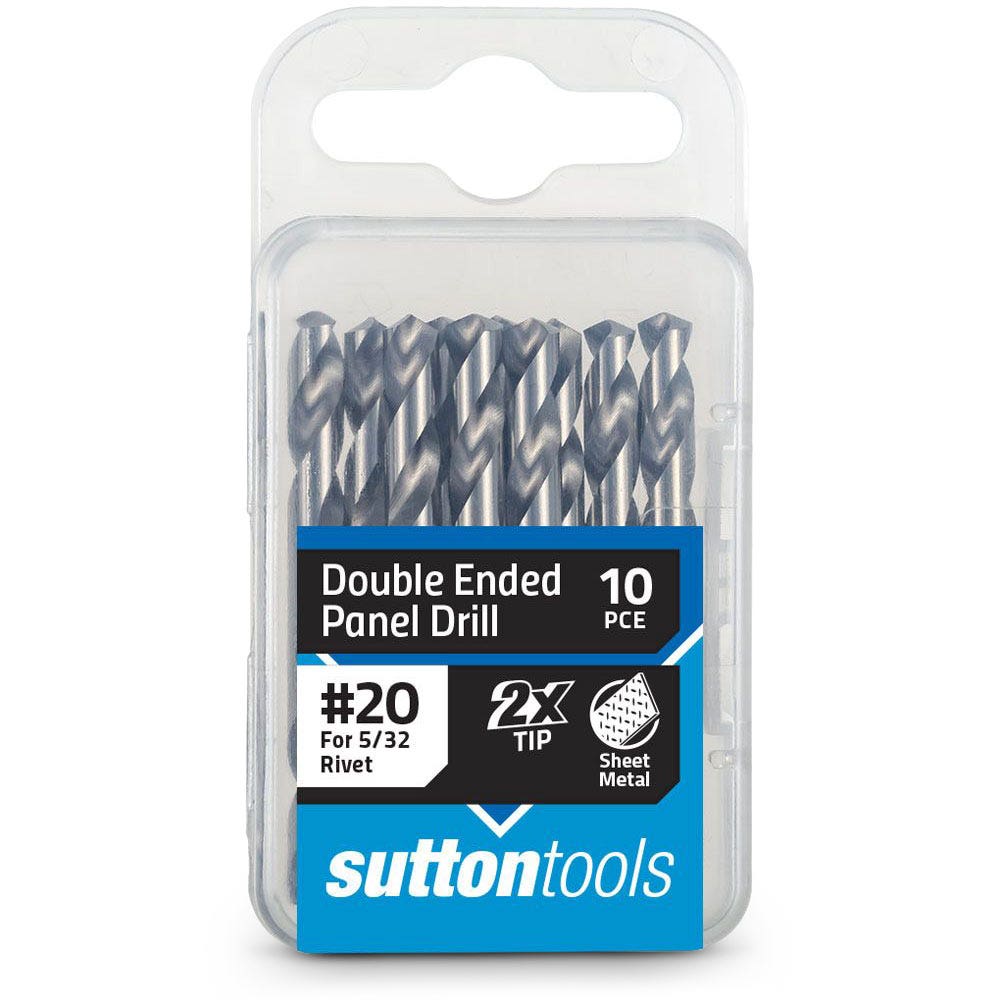 SUTTON NO.20 X 54MM HSS DOUBLE-ENDED PANEL DRILL BIT - 10 PIECE D1340409
